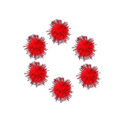 POMPONES METAL. 20 Un. de 2,5 cm ROJO (IN)