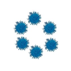 POMPONES METAL. 20 Un. de 2,5 cm AZUL (IN)