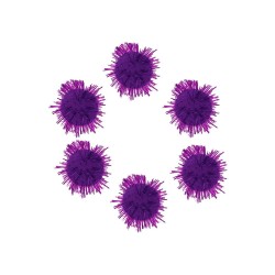 POMPONES METAL. 20 Un. de 2,5 cm LILA (IN)
