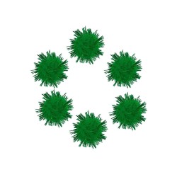 POMPONES METAL. 20 Un. de 2,5 cm VERDE (IN)