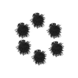 POMPONES METAL. 20 Un. de 2,5 cm NEGRO (IN)