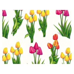 PAPEL DECOUPAGE 50x70cm 301727 FLORES TULIPANES