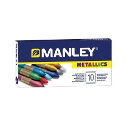 CERAS MANLEY BLANDAS CAJA 10 Un. SURTIDO TONOS METALICOS