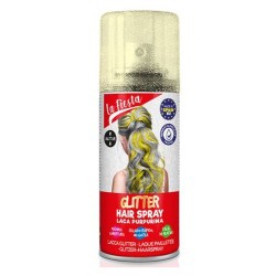 LACA COLOR PARA EL PELO  LA FIESTA SPRAY 100ml GLITTER ORO