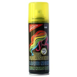 LACA COLOR PARA EL PELO  LA FIESTA SPRAY 125ml FLUOR AMARILLO