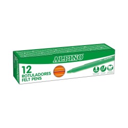 ALPINO ROTULADOR FINO CAJA 12 Un. COLOR NARA