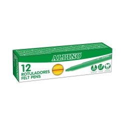 ALPINO ROTULADOR FINO CAJA 12 Un. COLOR AMARILLO