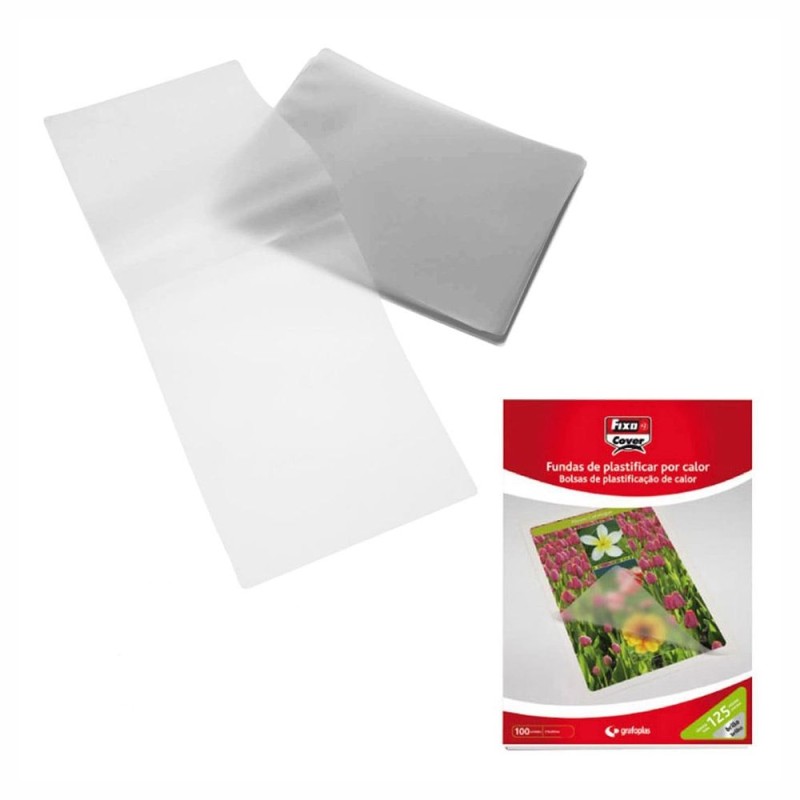 FUNDAS PLASTIFICAR FIXO 100 Un. 125Mc (A5) 154x216mm BRILLO