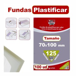 FUNDAS PLASTIFICAR FIXO 100 Un. 70x110-125 Mc.