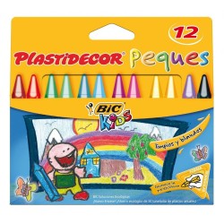 PLASTIDECOR PEQUES BIC 12 CERAS TRIANGULARES 12 COLORES