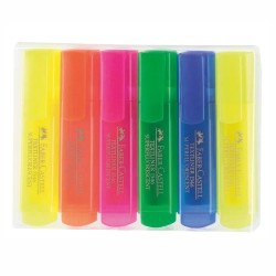 MARCADOR FLUOR FABER-CASTELL TEXTLINER 46 SET 6 Un. SURT.