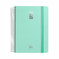 AGENDA GRAFOPLAS DIA PAGINA 15x21cm METALLIC VERDE