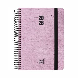 AGENDA GRAFOPLAS DIA PAGINA 15x21cm ECOJEANS ROSA