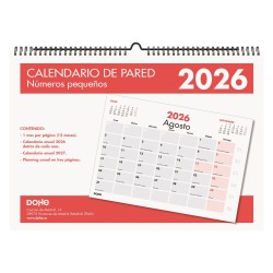 CALENDARIO PARED DOHE ESPIRAL A3 PARA NOTAS CASTELLANO