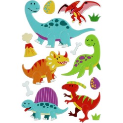 PEGATINAS CON RELIEVE SET FIGURAS GR-68071200 DINOSAURIOS