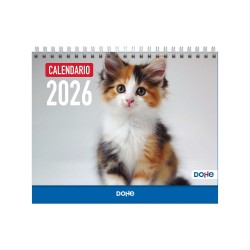 CALENDARIO SOBREMESA DOHE 15x21cm GATOS 5 IDIOMAS