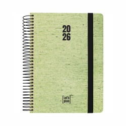 AGENDA GRAFOPLAS DIA PAGINA 15x21cm ECOJEANS VERDE