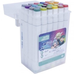 ARTIS DECOR ART FLOW DUO 24 ROTULADORES ALCOHOL SURTIDOS