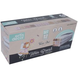 ARTIS DECOR TWIN BRUSH DUO 12 ROTULADORES ALCOHOL TONOS PIEL