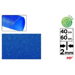 GOMA EVA PURPURINA BIODEGRADABLE 2mm 40x60cm AZUL OSCURO