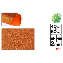 GOMA EVA PURPURINA BIO 2mm 40x60cm NARANJA
