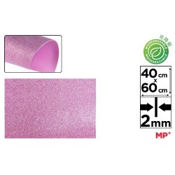 GOMA EVA PURPURINA BIO 2mm 40x60cm ROSA