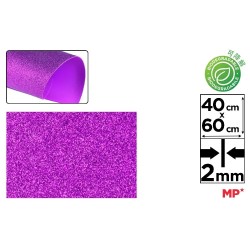 GOMA EVA PURPURINA BIO 2mm 40x60cm VIOLETA