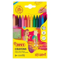 PLASTICOLOR 12 CERAS JOVI CRAYONS STUDENT SURTIDO