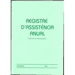 LLIBRE REGISTRE D'ASSISTENCIA ANUAL