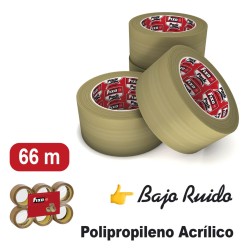PRECINTO FIXO POLIPROPILENO SIN RUIDO 66m x 48mm MARRON