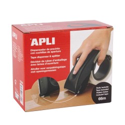 MAQUINA DE PRECINTAR APLI  CON ROLLO DE 66m TRANSPARENTE