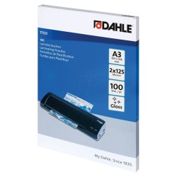 FUNDAS PLASTIFICAR DAHLE 125 Mc A3 (303x426mm) 100 Un. BRILLO