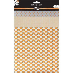 WASHI 3 Hj. TELA ADHES. SATIN SURT. POP MANDARINA