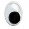 PACK 40 OJOS OVALADOS 10x13 mm NEGROS