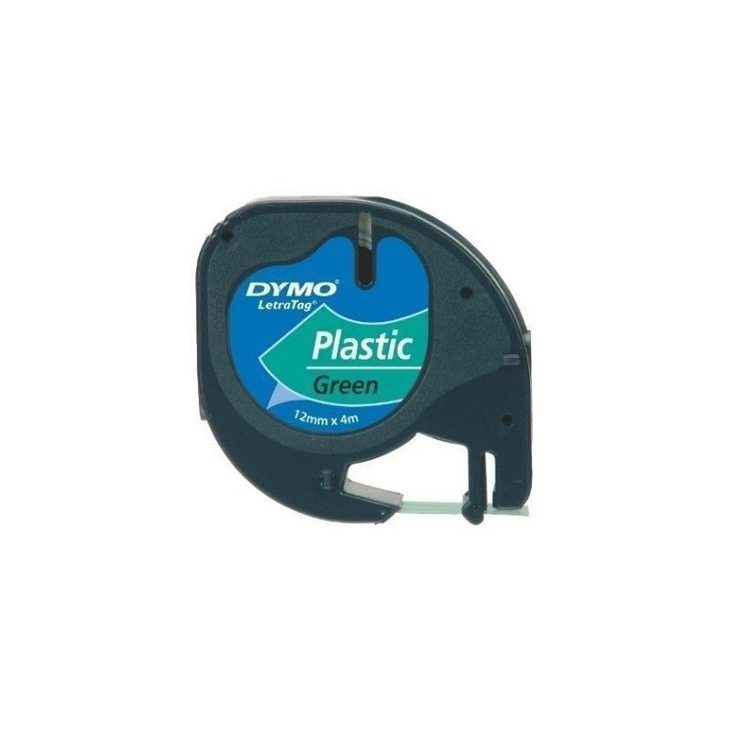 CINTA PLASTICO DYMO LETRATAG VERDE