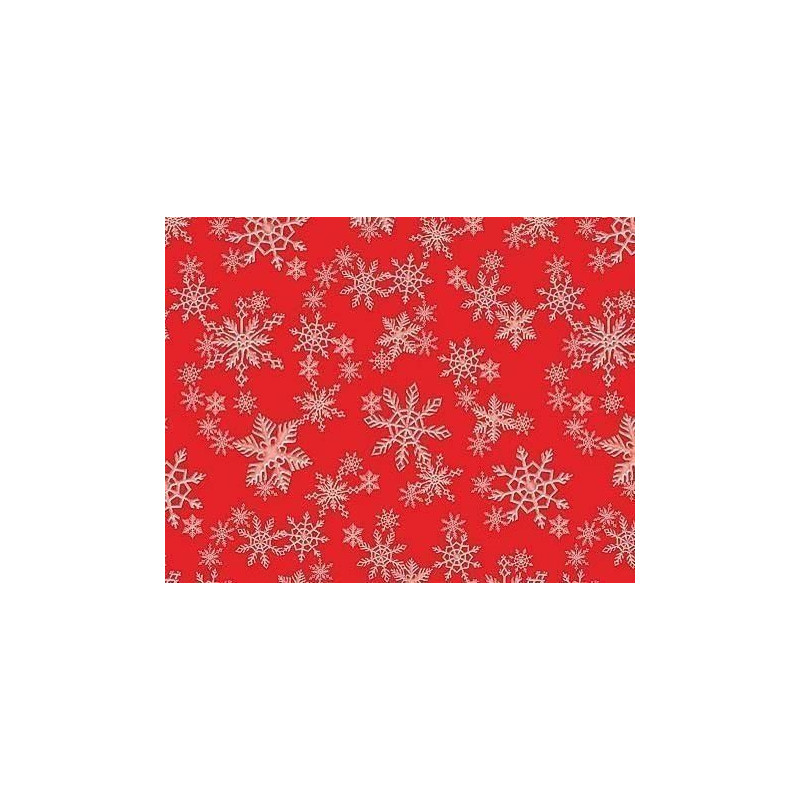 PAPEL DECOUPAGE 50x70 cm NAVIDAD COPOS ROJOS