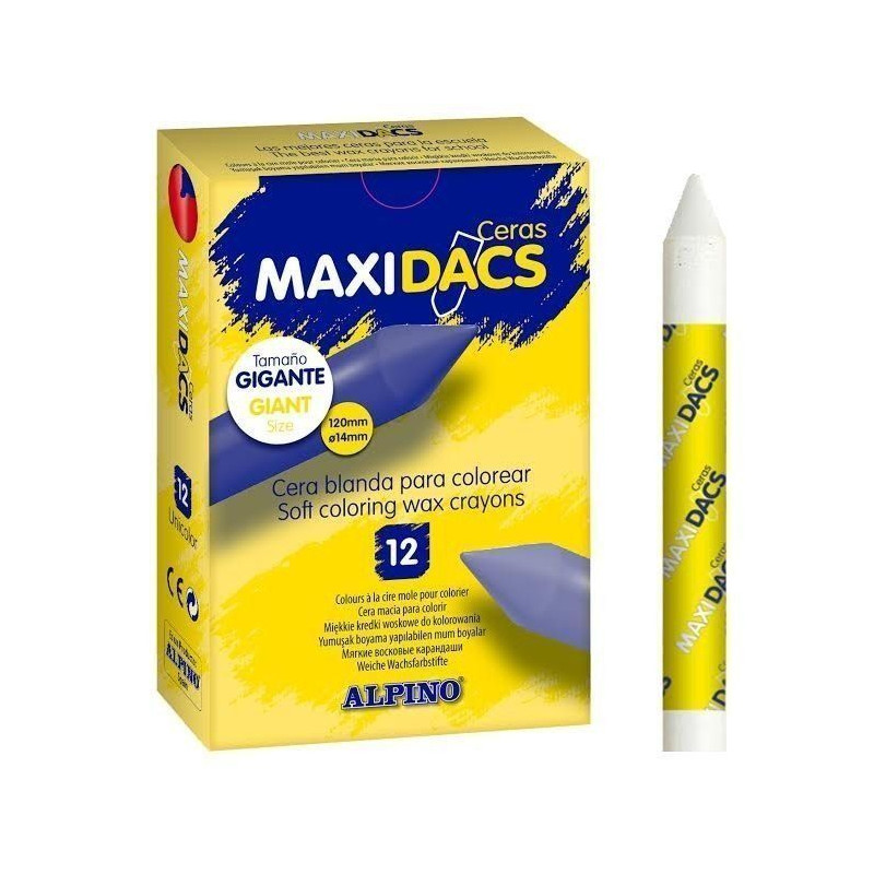 CAJA 12 CERAS BLANDAS MAXIDACS BLANCO