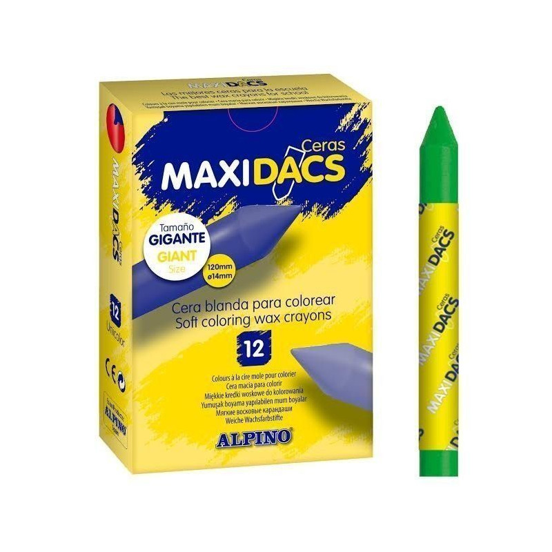 CAJA 12 CERAS BLANDAS MAXIDACS VERDE CLARO