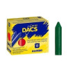 CAJA 12 CERAS BLANDAS DACS VERDE OSCURO