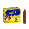 CAJA 12 CERAS BLANDAS DACS MARRON CLARO