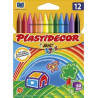 EST. 12 CERAS PLASTIDECOR BIC SURTIDO BASICO