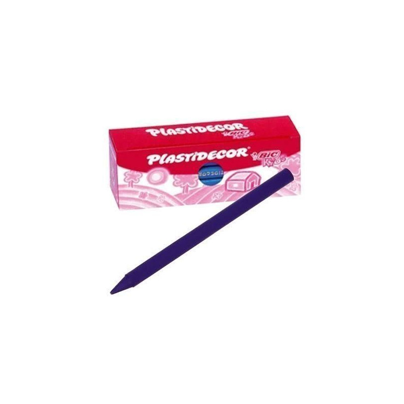 CAJA 25 CERAS PLASTIDECOR BIC VIOLETA