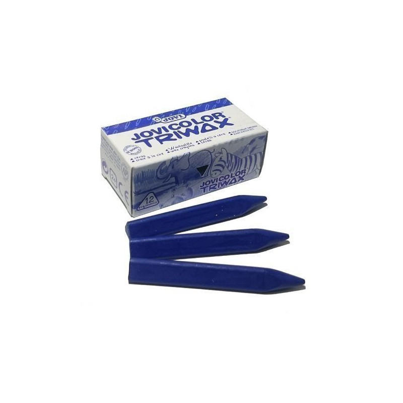 TRIWAX JOVICOLOR 12 CERAS AZUL OSCURO