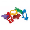 SET 6 MOLDES PLASTILINA ANIMALES SELVA