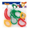 SET 6 MOLDES PLASTILINA FRUTAS