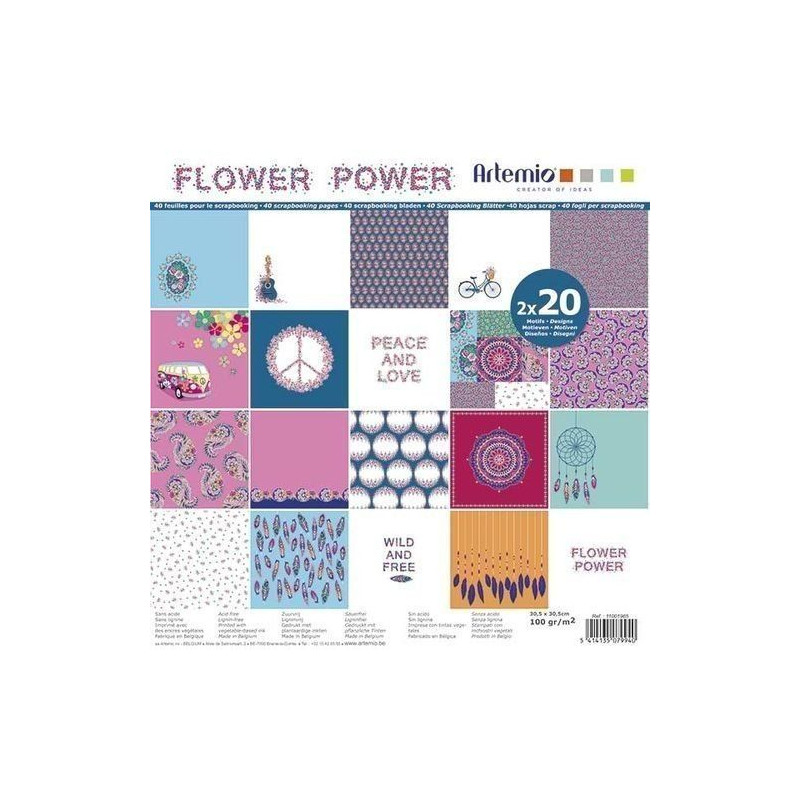 ARTEMIO 40 Hj. PAPEL 30,5x30,5 FLOWER POWER