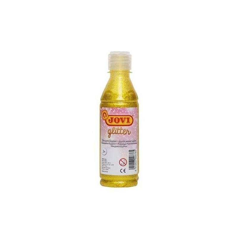 TEMPERA GLITTER JOVI 250 ml AMARILLO